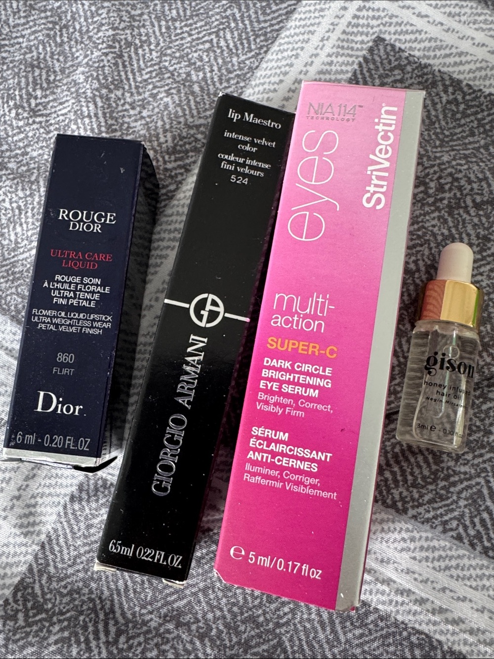 Luxury Beauty Bundle — Dior + Giorgio Armani + StriVectin + Gisou | 4 Items |
